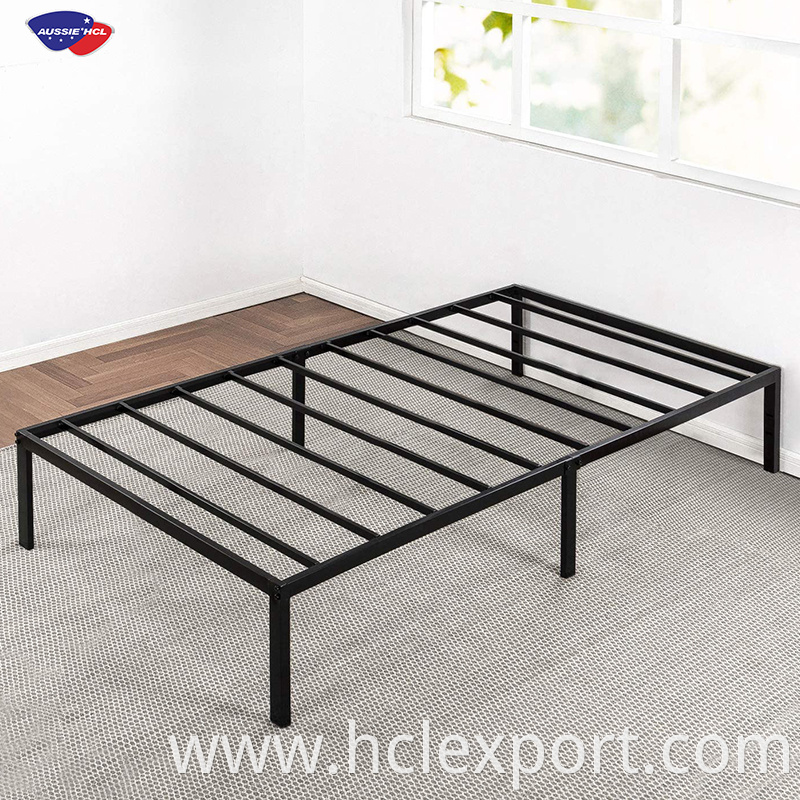 School Dormitory Beds Modern single Double Size Hotel Platform Metal Bed Frame Mattress Foundation Base